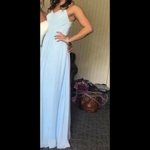 Jjshouse sky blue bridesmaid dress